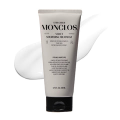 MONCLOS Velvet Hair Treatment bottle-front delivers quick nourishment for dry, frizzy hair