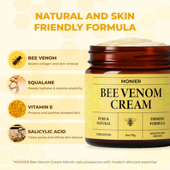 Monier Bee Venom Cream dispensing pump for easy, controlled daily nourishment