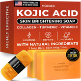 MONIER Kojic Acid Soap packaging closeup highlighting the Original Japanese Complex for brightening.