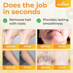 MONSET Wax Strips finish oil wipes designed for soothing aftercare and lasting smoothness.