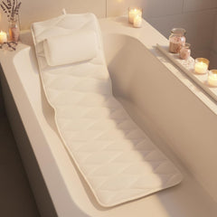 Monsuri full body bath pillow in tub delivers plush comfort for a luxurious soak