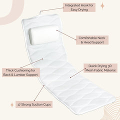 Monsuri full body bath pillow mesh fabric detail showing breathable material