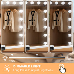 Moonee Hollywood mirror USB port enables convenient charging during routine.