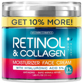 Moonrin Cosmetics retinol cream bottle shown for easy, precise application and wrinkle support.