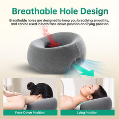MOONYOOY face cradle pad closeup shows ergonomic shaping for comfortable face support.