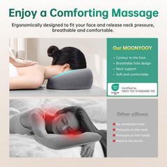 MOONYOOY face-down pillow with air vent improves breathability for longer sessions.