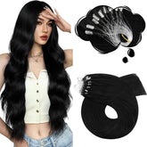 Moresoo microlink jet black 18in pack shows natural blend for seamless style