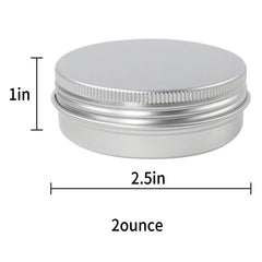 Moretoes 2oz silver tin with lid perfect for spices, tea samples, or small candies.