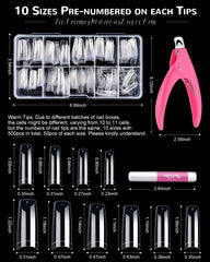 MORGLES nail clipper and glue for secure tip adhesion