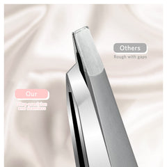 MORGLES professional flat tweezers with precise tips for accurate grooming tasks.