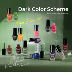 Morovan nail-polish-set-dark-red highlights rich color for sophisticated work-to-evening transitions.