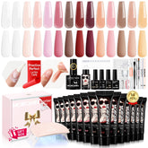 Morovan poly gel kit UV lamp in action, delivering quick cure for glossy nails at home.