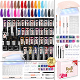 Morovan poly gel nail kit color swatches showcase vibrant shades for every season.