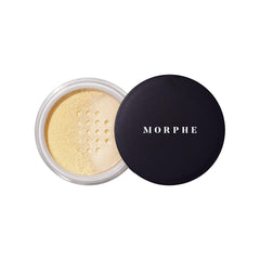 Morphe Bake & Set Banana powder bottle offers all-day shine control with a natural finish.