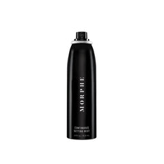 Morphe Continuous Setting Mist spray in action evenly mists makeup for a flawless finish.