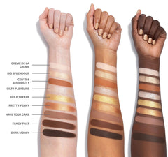 Morphe Rich & Foiled Artistry Palette matte shades swatch for everyday to bold looks.