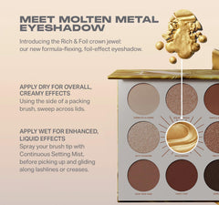 Morphe Rich & Foiled Artistry Palette vegan formula swatch demonstrates pro-grade payoff.