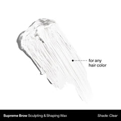 Morphe Supreme Brow Wax water-resistant formula keeps brows in place during daily wear