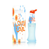 Moschino I Love Love bottle angled for a sunny daytime mood