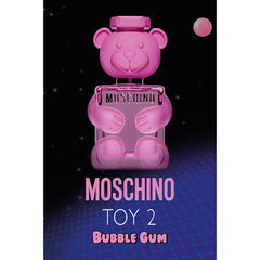 Moschino Toy 2 Bubble Gum EDT cap close-up emphasizes sleek design for on the go.