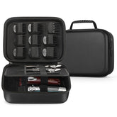 MOSLA hard barber case front view shows durable protection for clippers on the go