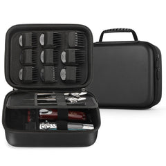 MOSLA hard barber case front view shows durable protection for clippers on the go