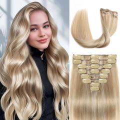MOTFIN balayage clip-in extensions seamless blend for natural volume