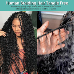 MOTFIN curly braiding hair 12a deep wave for full, lush braids