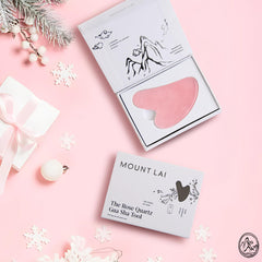 Mount Lai rose quartz gua sha cheek focus for smoothing facial tension and natural radiance