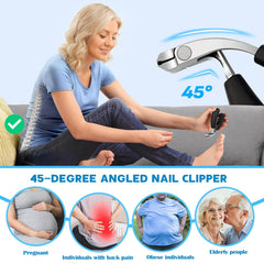 MPKDZNE heavy-duty toenail clippers curved head for ingrown nails and smooth edges