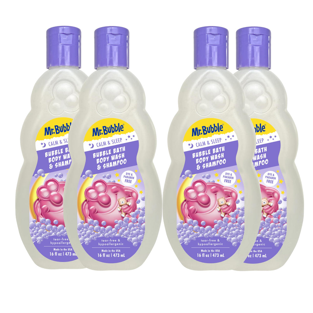 Mr. Bubble Calm and Sleep 3in1, pour bottle creating gentle bath bubbles