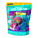 Mr Bubble Sweet Treats Lollipop Fizzer swirls with color for magical bath time.