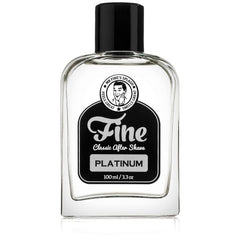 Mr. Fine aftershave bottle closeup for a refreshing grooming ritual