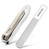 MR.GREEN anti-splash nail clipper with splash guard for cleaner trimming.