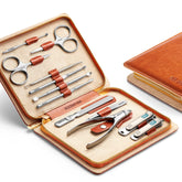 MR.GREEN manicure set 12in1 exterior with portable leather case for travel grooming