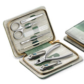 MR.GREEN manicure set case exterior showcases premium PU leather storage for travel.