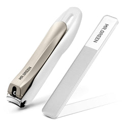 MR.GREEN nail clippers anti-splash front view minimizes nail shavings for tidy manicures