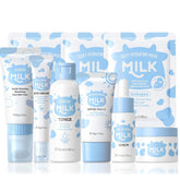 MrCuvaryas Milk Skincare Set toner bottle for refreshed, balanced skin.