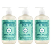 Mrs. Meyer’s Apple Cider hand soap bottle with crisp aroma for refreshed hands
