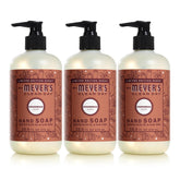 Mrs. Meyer's Gingerbread hand soap bottle with festive label for cozy kitchen duty