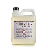 Mrs. Meyer's Clean Day lavender refill bottle ready for long-lasting hand cleansing.