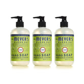 Mrs. Meyer's Clean Day Lemon Verbena bottle with bright citrus fragrance for refreshed hands.
