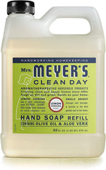 Mrs. Meyer's Clean Day Lemon Verbena refill bottle pour spout for quick scent uplift.