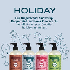 Mrs. Meyer's Clean Day Holiday Hand Soap Set gift packaging suggests a thoughtful, giftable set