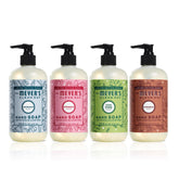 Mrs. Meyer's Clean Day Holiday Hand Soap Set pump bottle offers gentle cleansing with nourishing oils