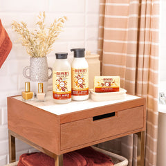 Drop of essential oils with Mrs. Meyer's Clean Day body wash fragrance