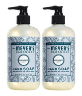 Mrs. Meyer's Snowdrop hand soap bottle for daily cleansing.