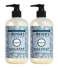 Mrs. Meyer's Snowdrop hand soap bottle for daily cleansing.