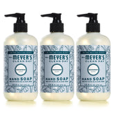 Mrs. Meyer’s Snowdrop hand soap bottle closeup highlighting seasonal scent and moisturizing formula.