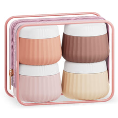 Mrsdry travel containers 4-pack in colorful jars for organized toiletries on the go